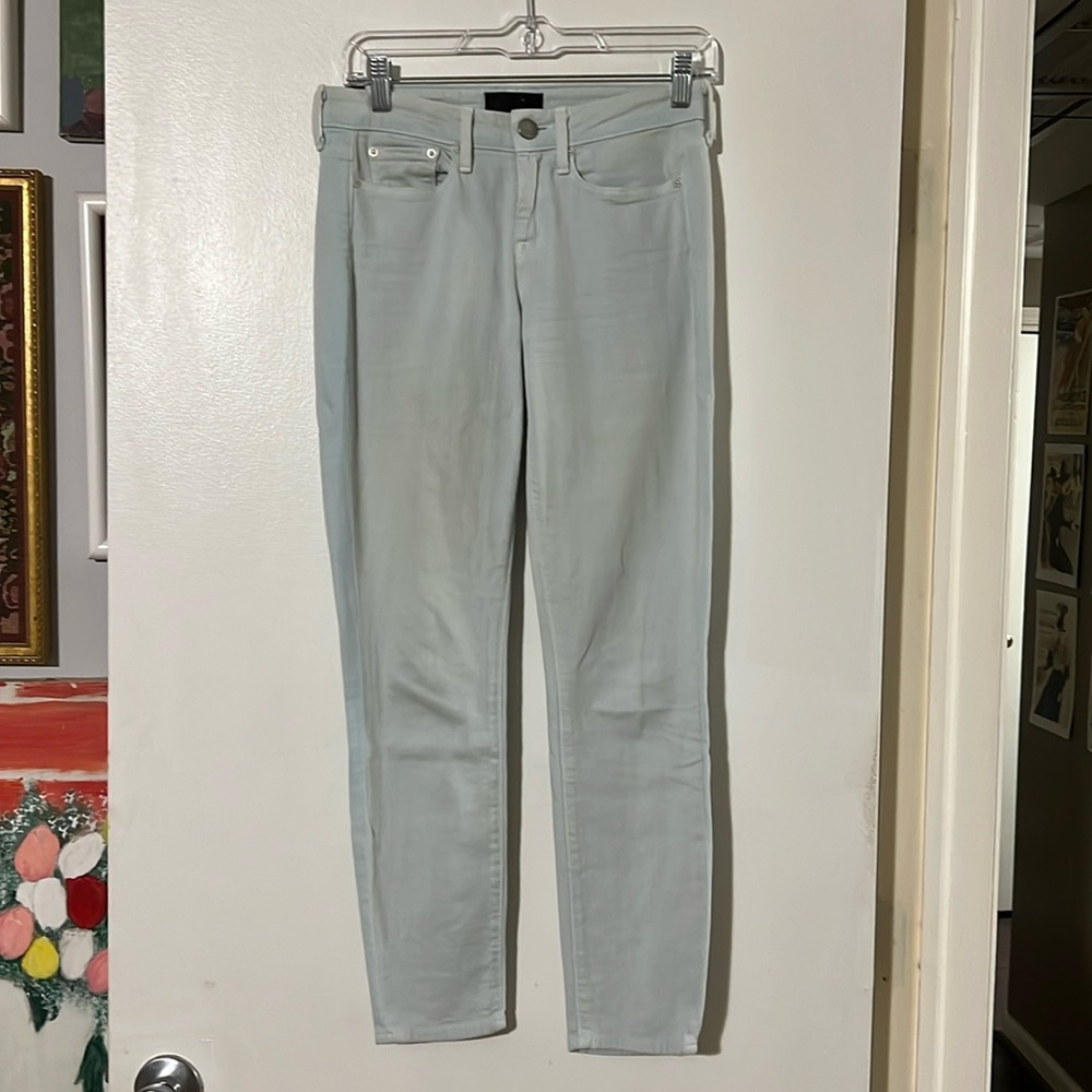 Vince Dylan ankle skinny aqua wash palest blue jeans
